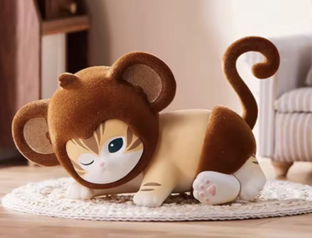 Miniso Mofusand Fluffy Party Collectible Figurine, MONKEY, Open Blind Box - New
